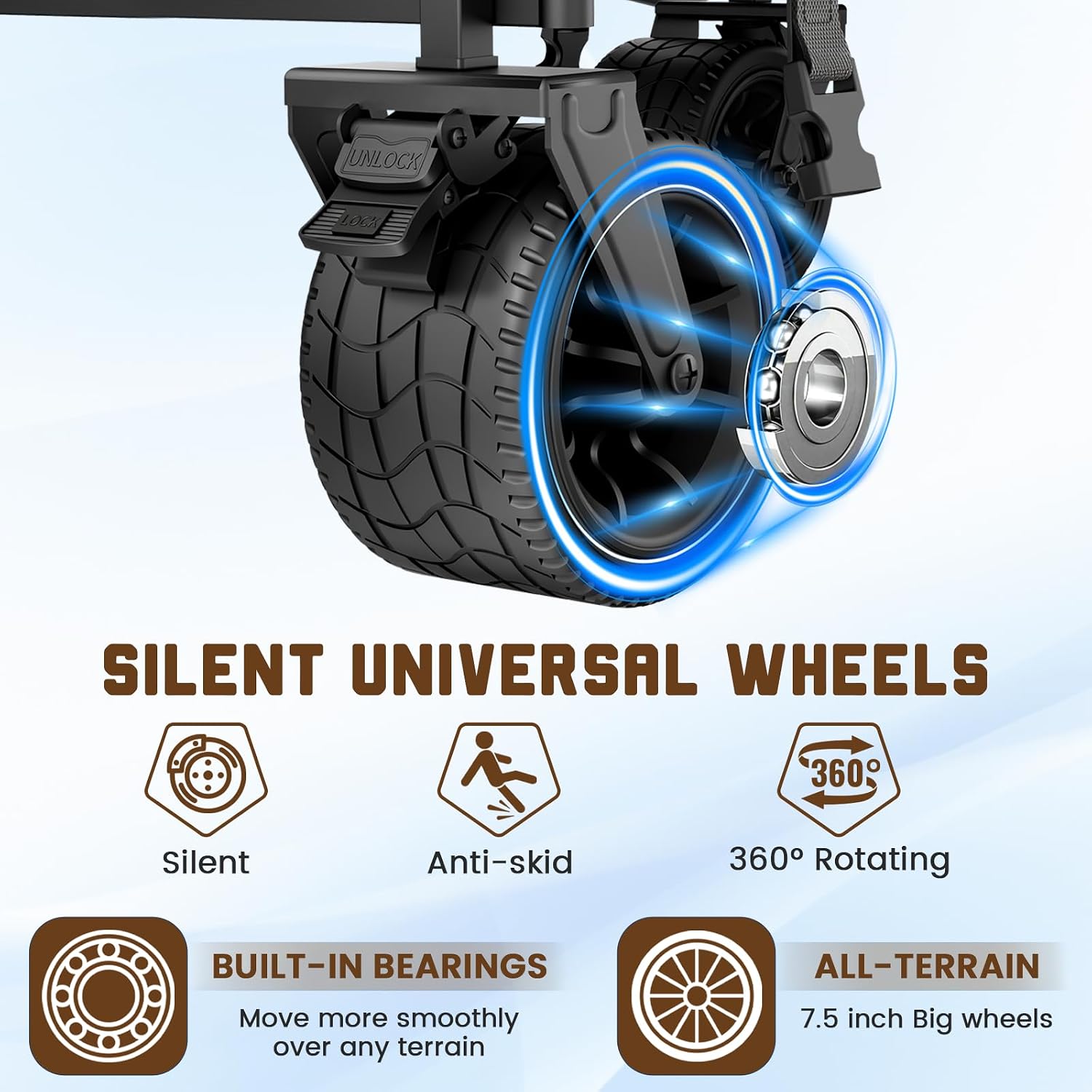  2-in-1 Foldable Heavy Duty Rolling Trolley - 650LBS