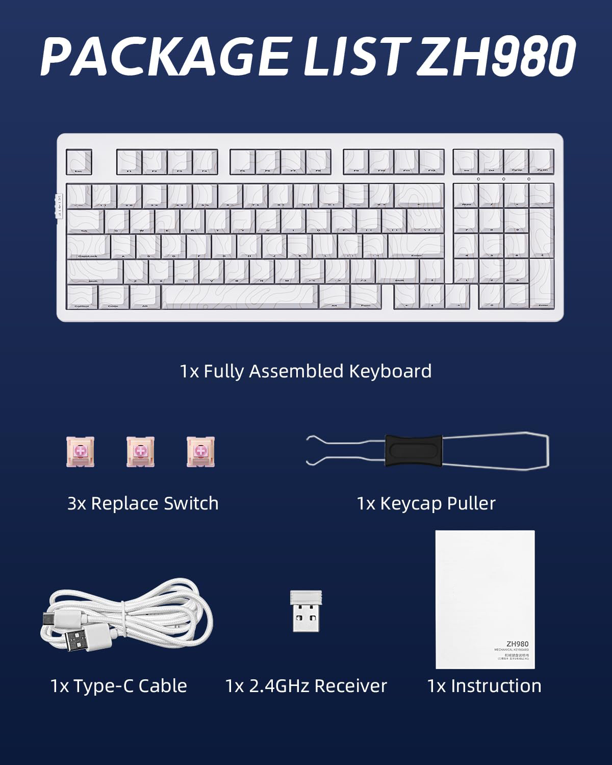 ZH980 95%  Mechanical Keyboard