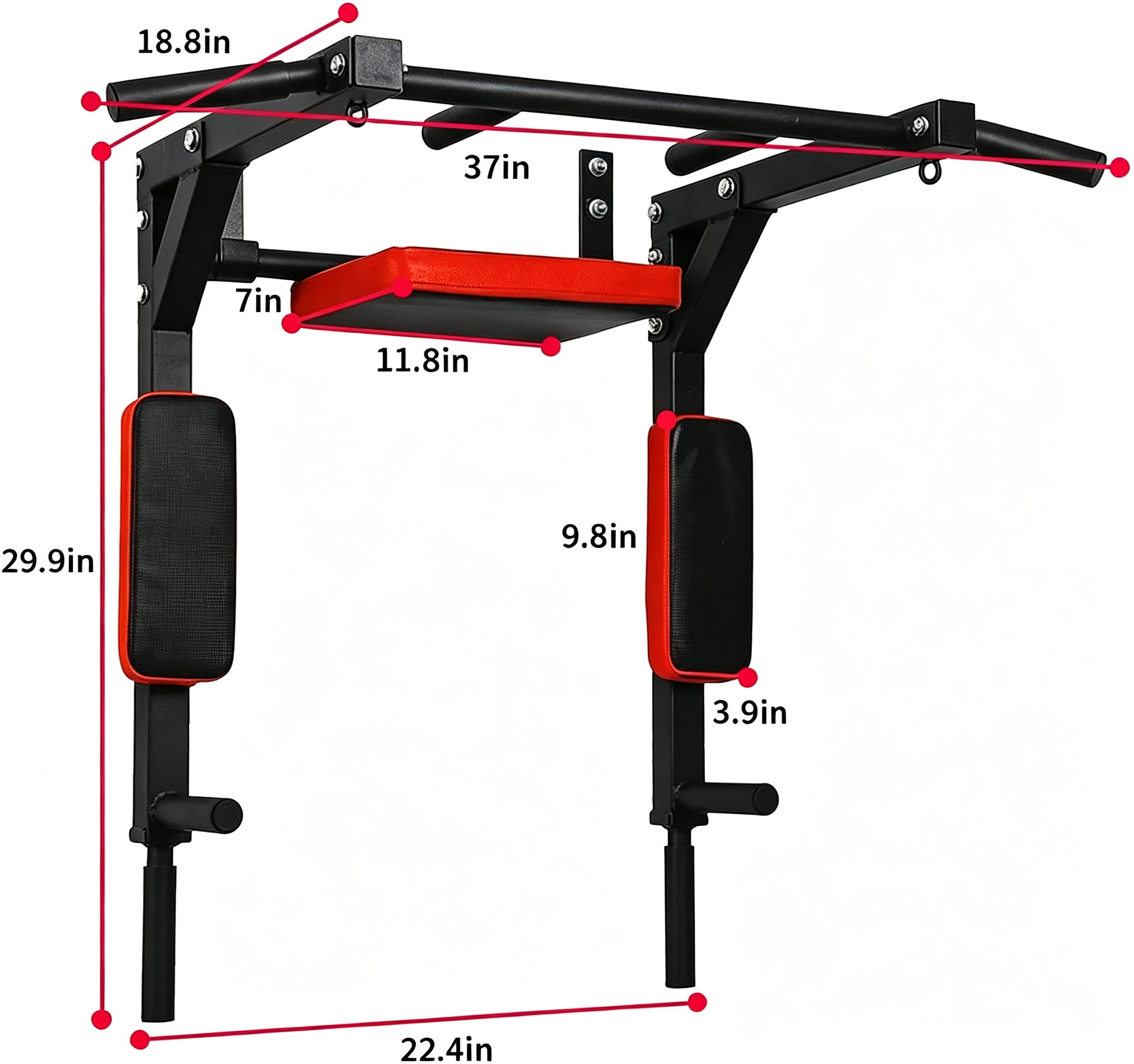 Wall-mounted home fitness equipment