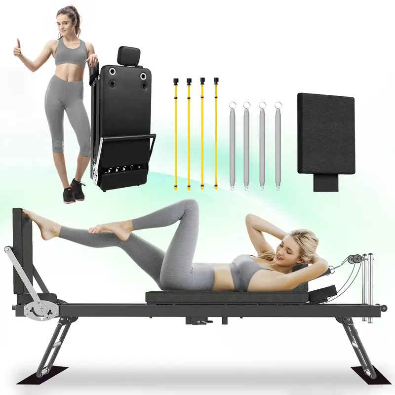 Pilates Reformer Foldable Home Workout Machine