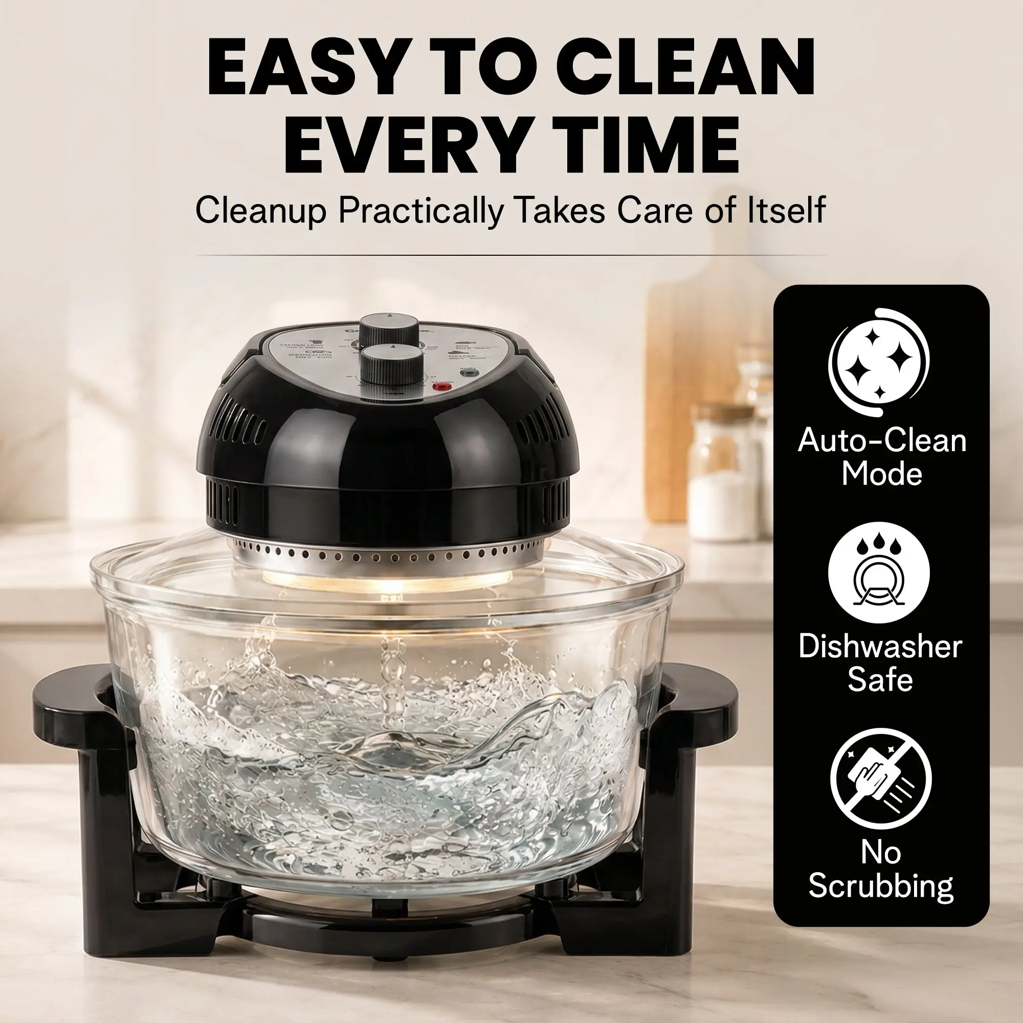 16 Quart Extra Large Air Fryer - Oil-Less Crispy Cooking for Healthier Meals