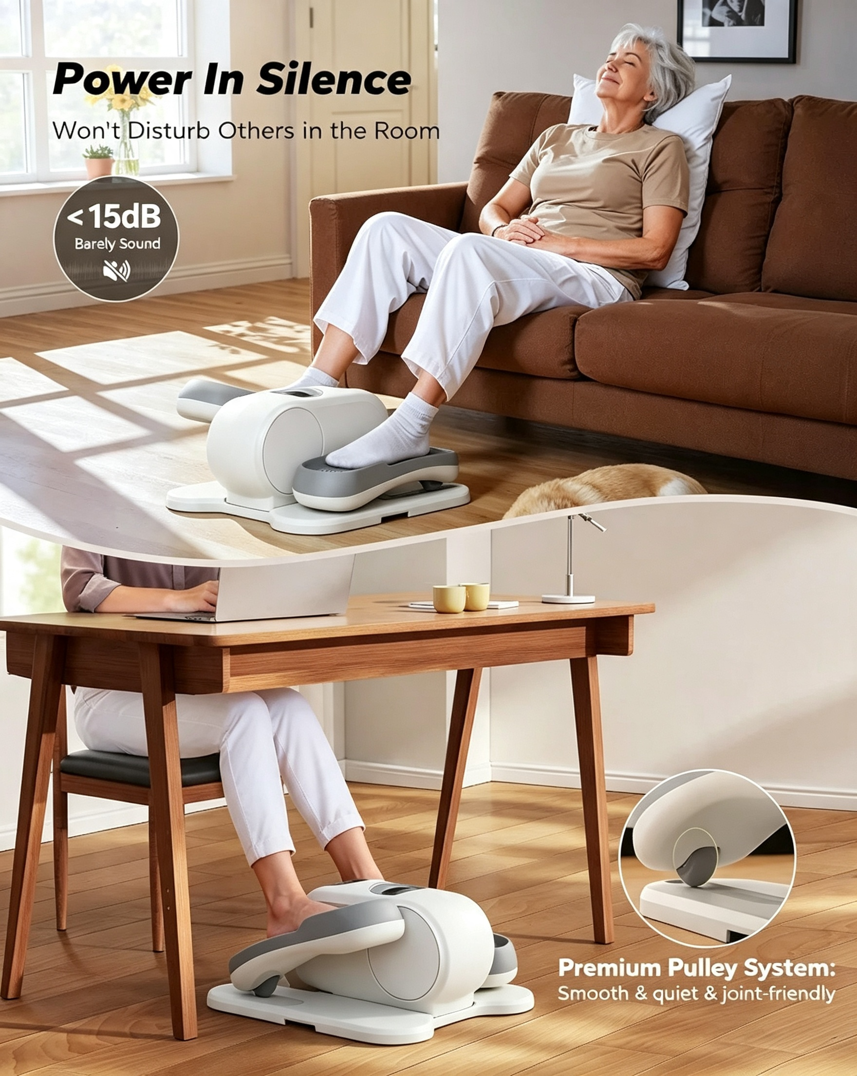Leg Exerciser While Sitting for Seniors