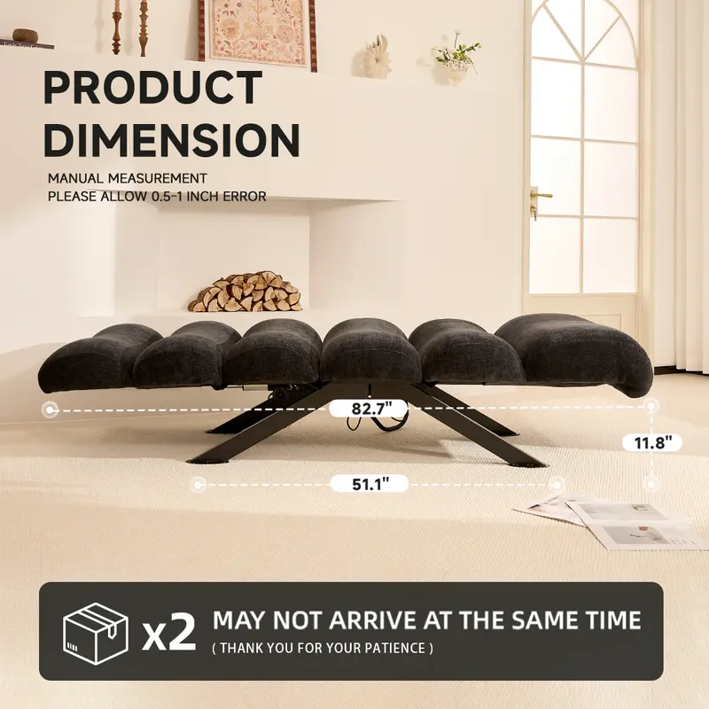82.7" Dynamic Stretch Lounger, Electric Adjustable Yoga Chair with Customizable Positions & Multi-Layer Foam