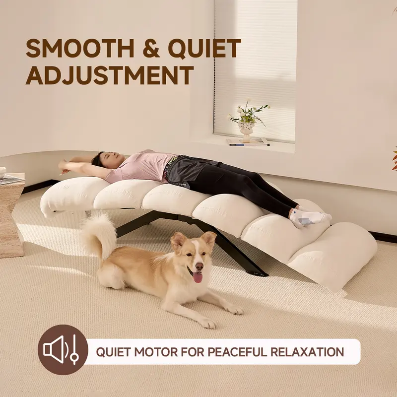 82.7" Dynamic Stretch Lounger, Electric Adjustable Yoga Chair with Customizable Positions & Multi-Layer Foam