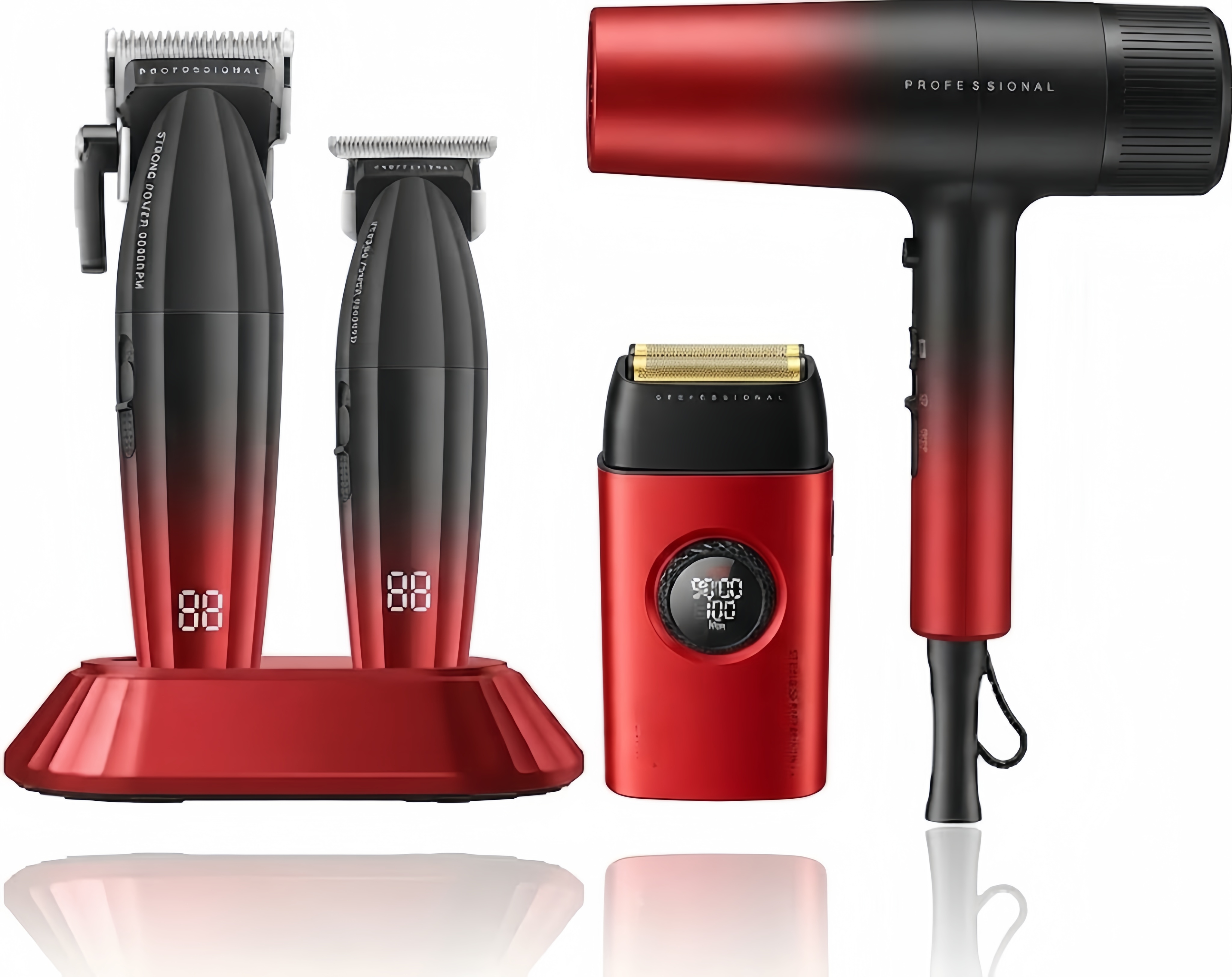 🔥Hurry！🔥Last day this price！🔥9000RPM Professional Barber Combo, Cordless Hair Clipper and Foil Shaver Grooming Kit for Men
