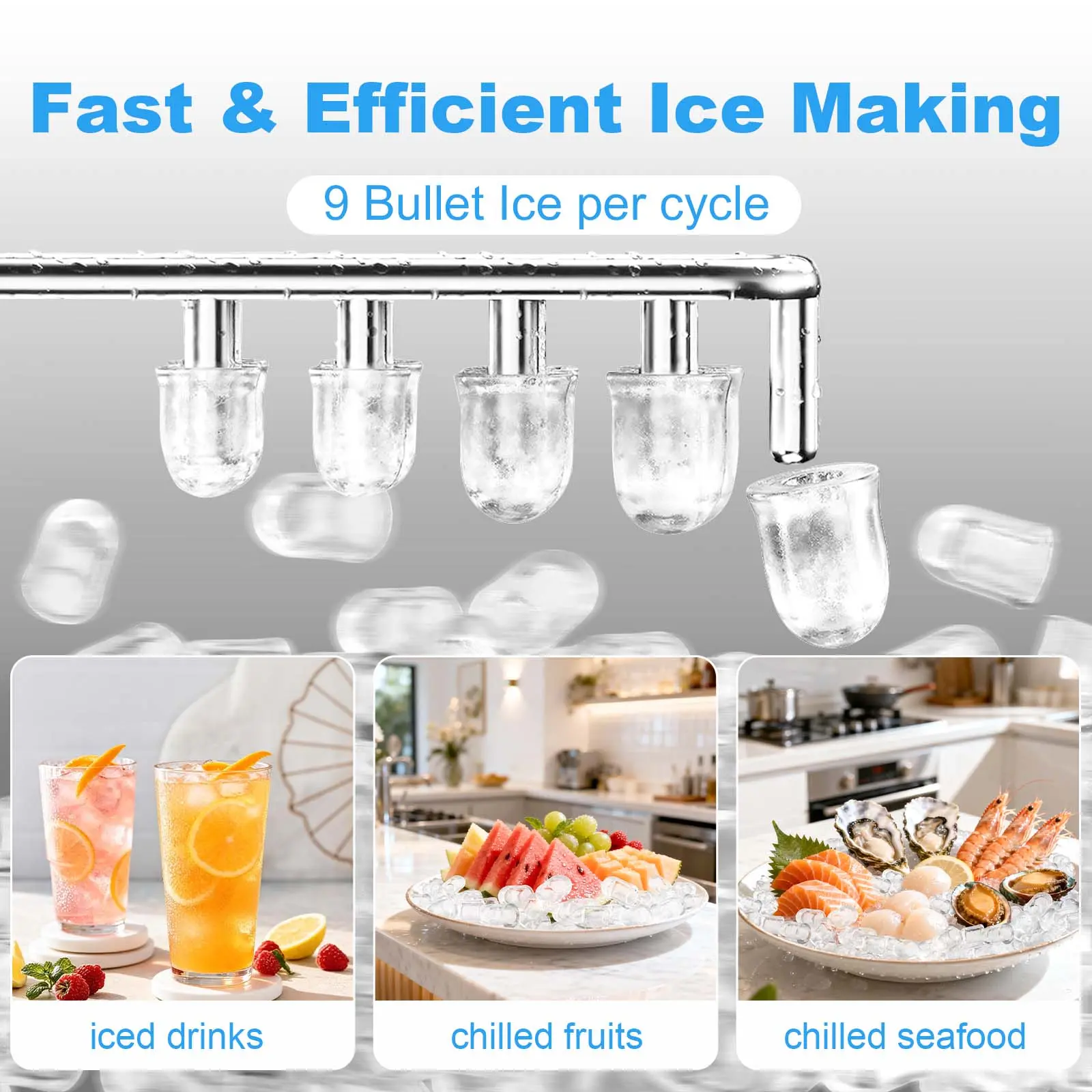  3-in-1 Hot and Cold Water Cooler with Ice Maker