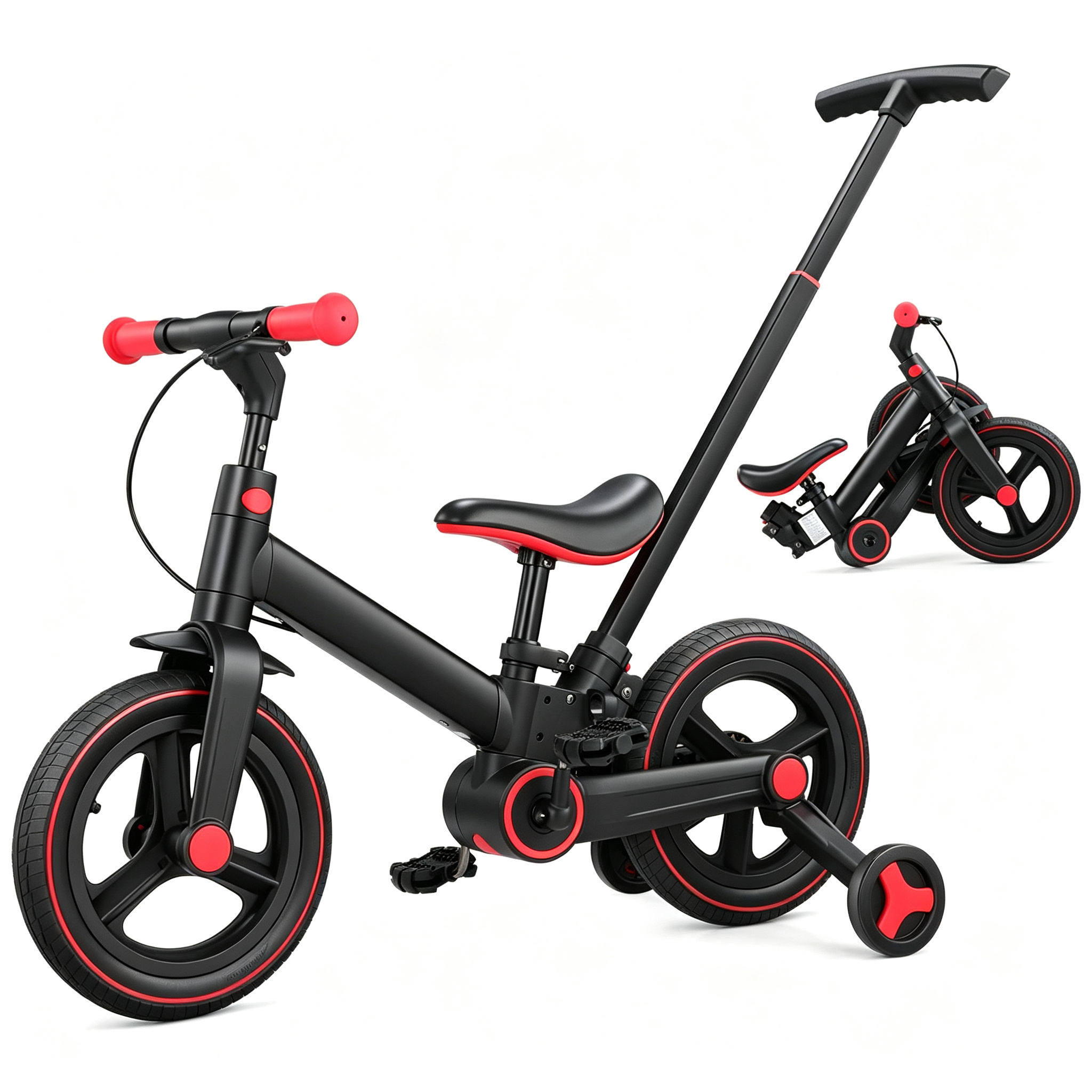 6 in 1 Toddler Bike with Push Handle 