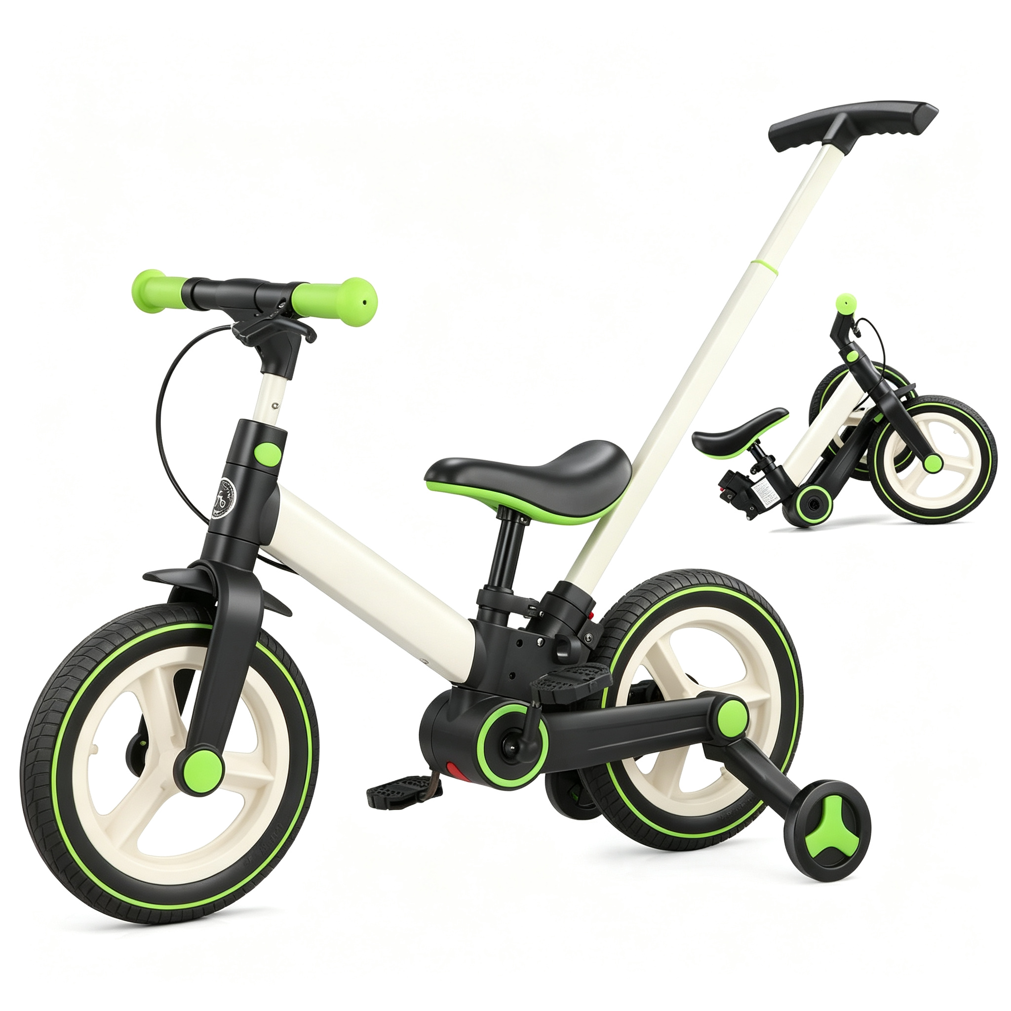 6 in 1 Toddler Bike with Push Handle 