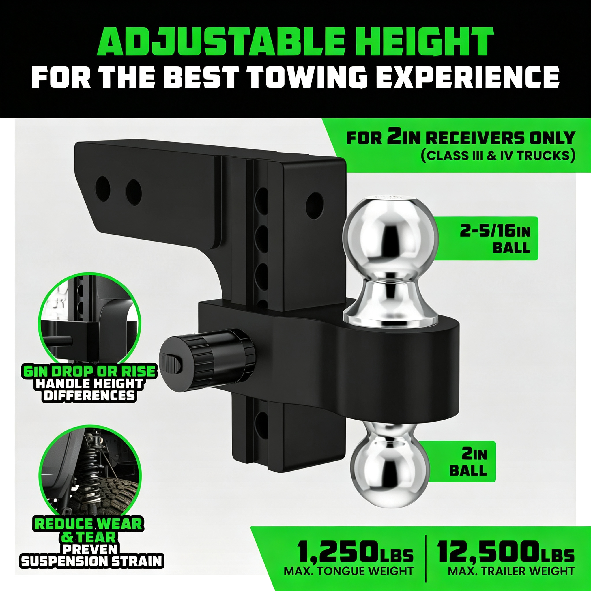  Adjustable Trailer Hitch