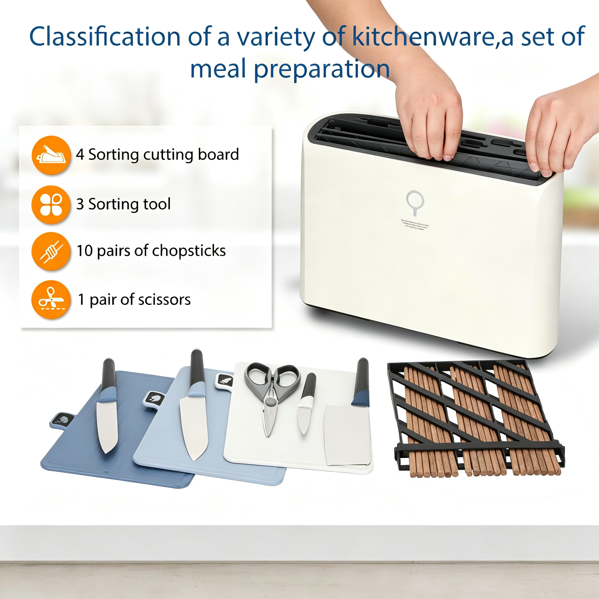 Smart Cutting Board and Knife Set