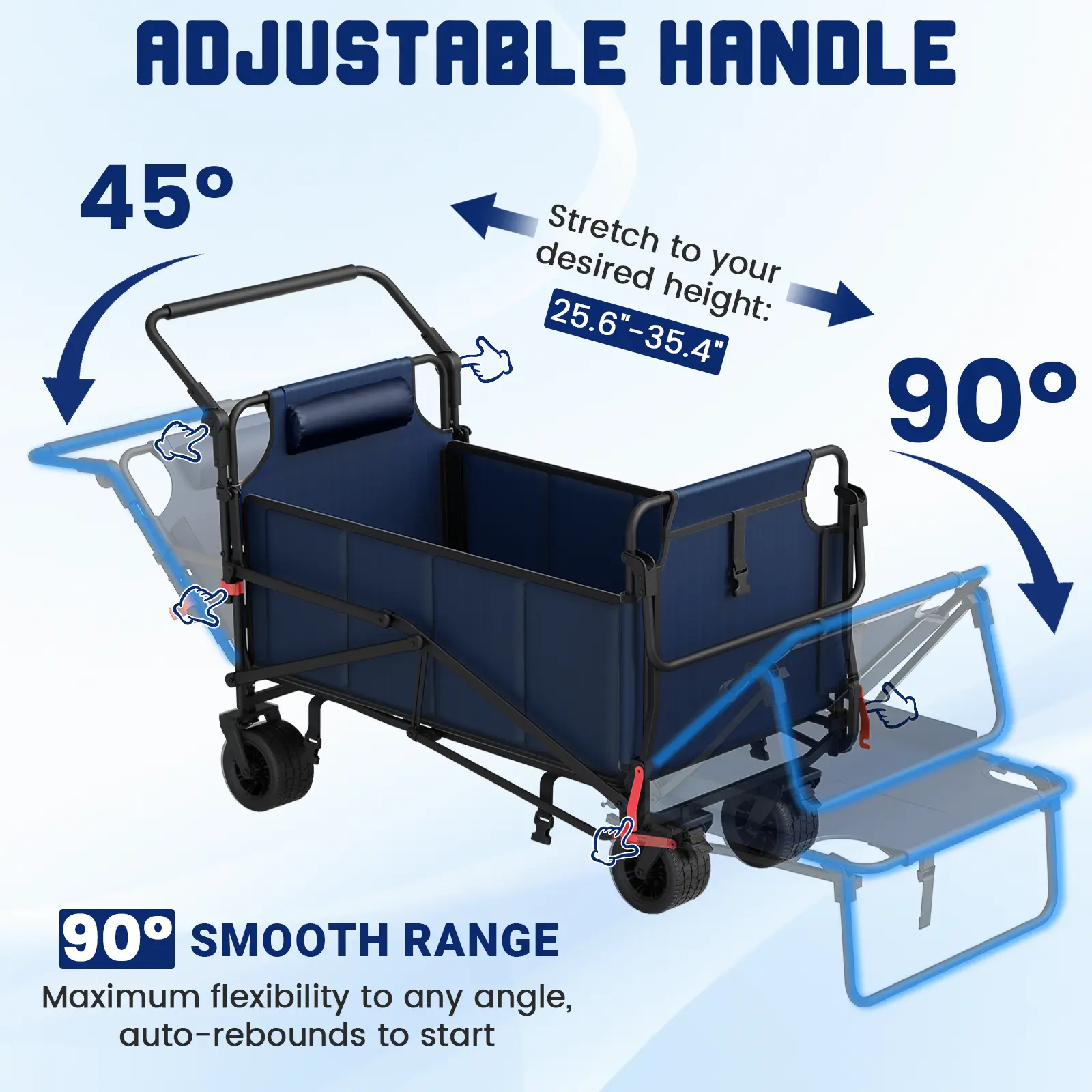  2-in-1 Foldable Heavy Duty Rolling Trolley - 650LBS