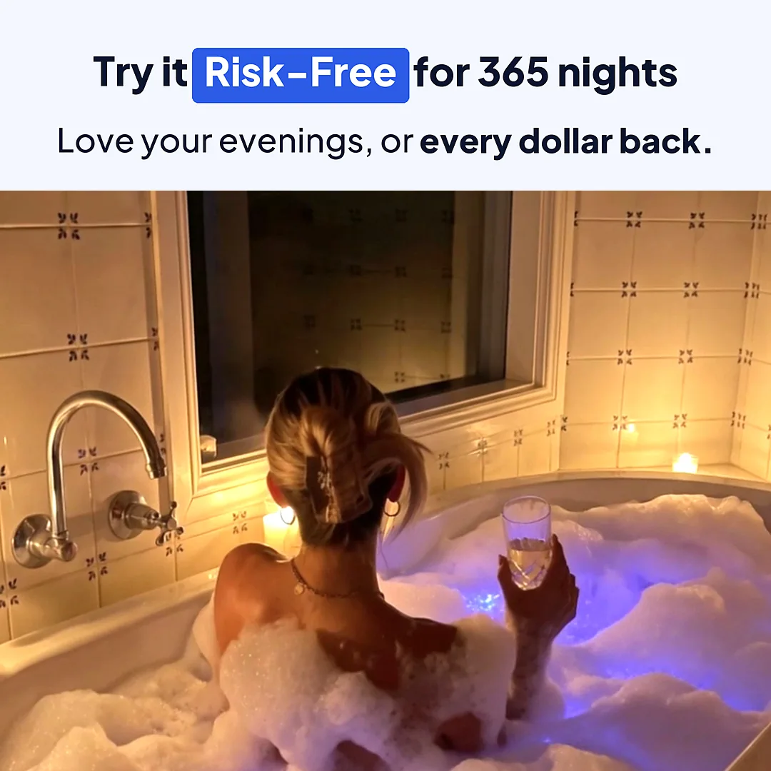 Luxury Bubble Bath Spa Mat – 62 Jets, Heated Air, LED Ambient Lighting & Whisper-Quiet System