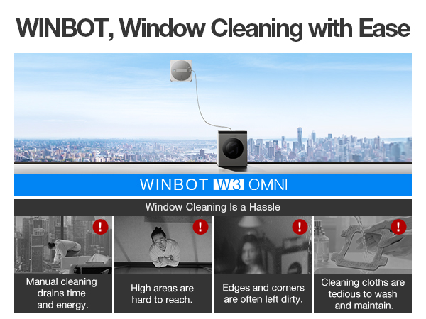 Robotic window cleaner handling hard-to-reach windows edges and corners