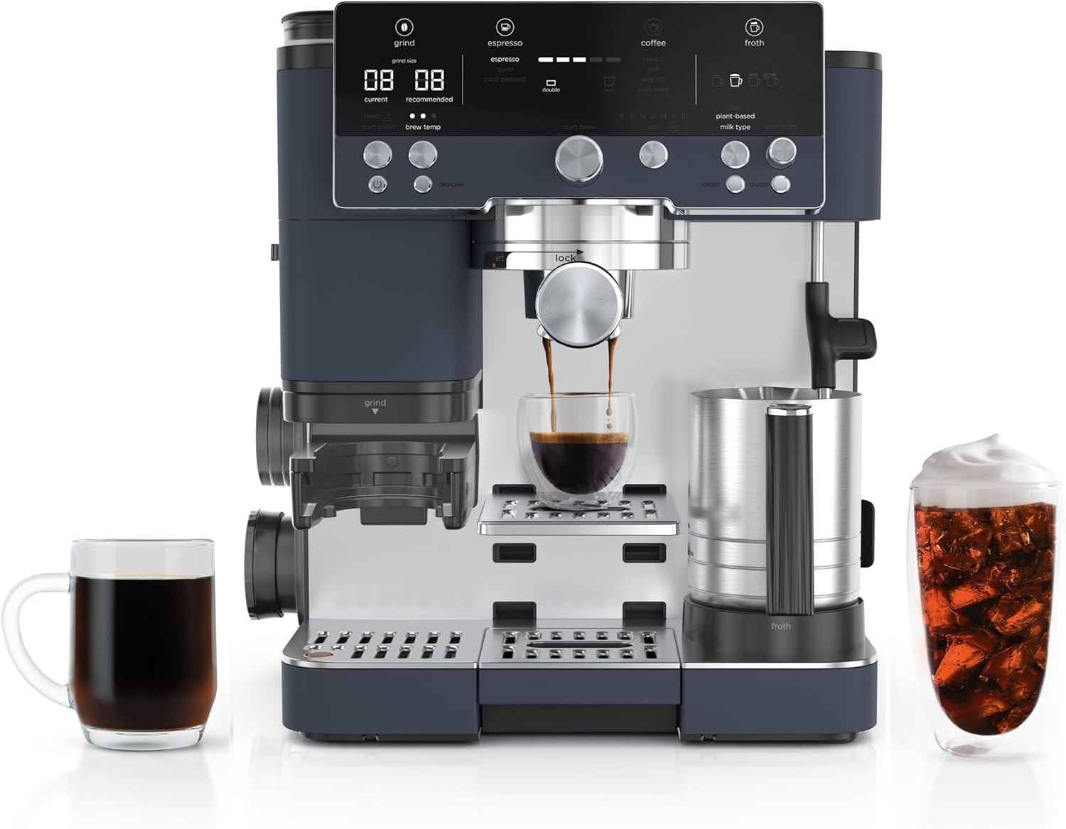 Professional Espresso Coffee Machine with Dual Froth System