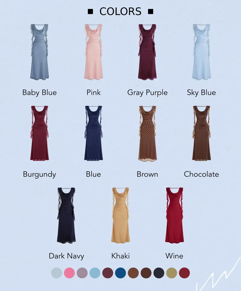 Cider Cowl Neck Ruffle Hem Ruched Maxi Dress Womenswear Sleeveless