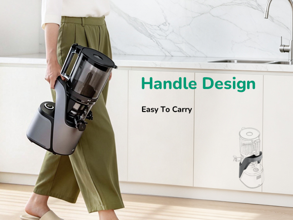 Built-in ergonomic handle for easy carrying and storage