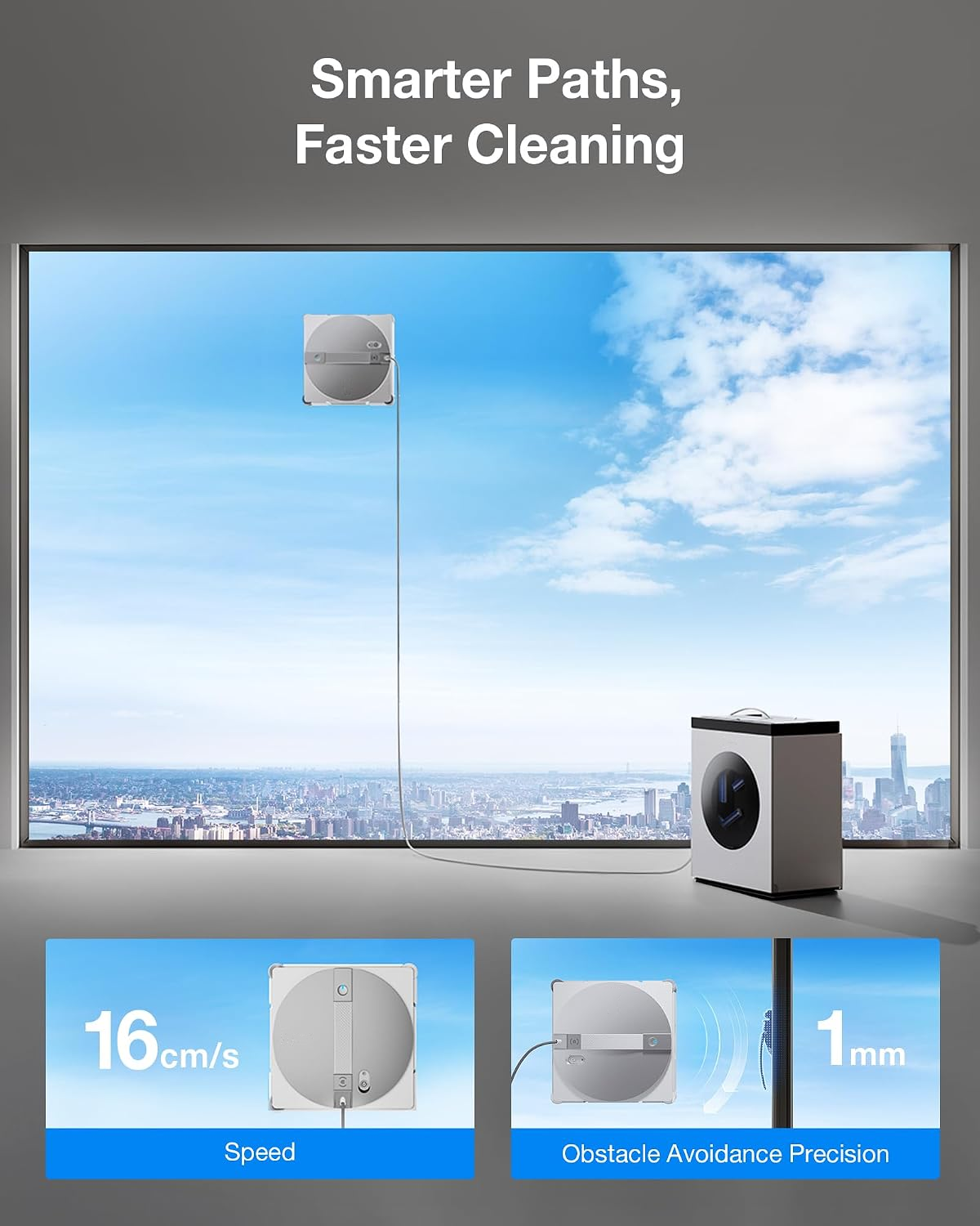 Omni Robot Window Cleaner with Auto-Clean
