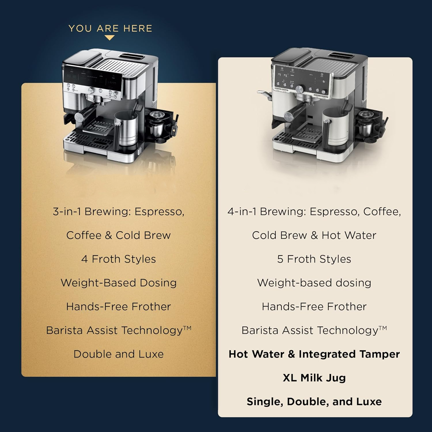 Professional Espresso Coffee Machine with Dual Froth System