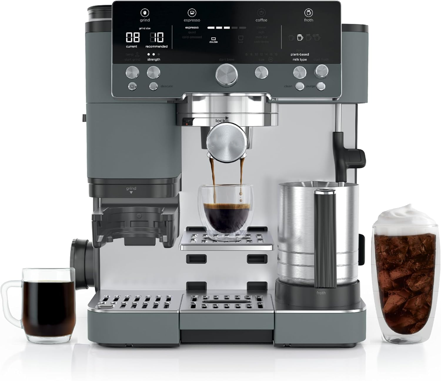Professional Espresso Coffee Machine with Dual Froth System