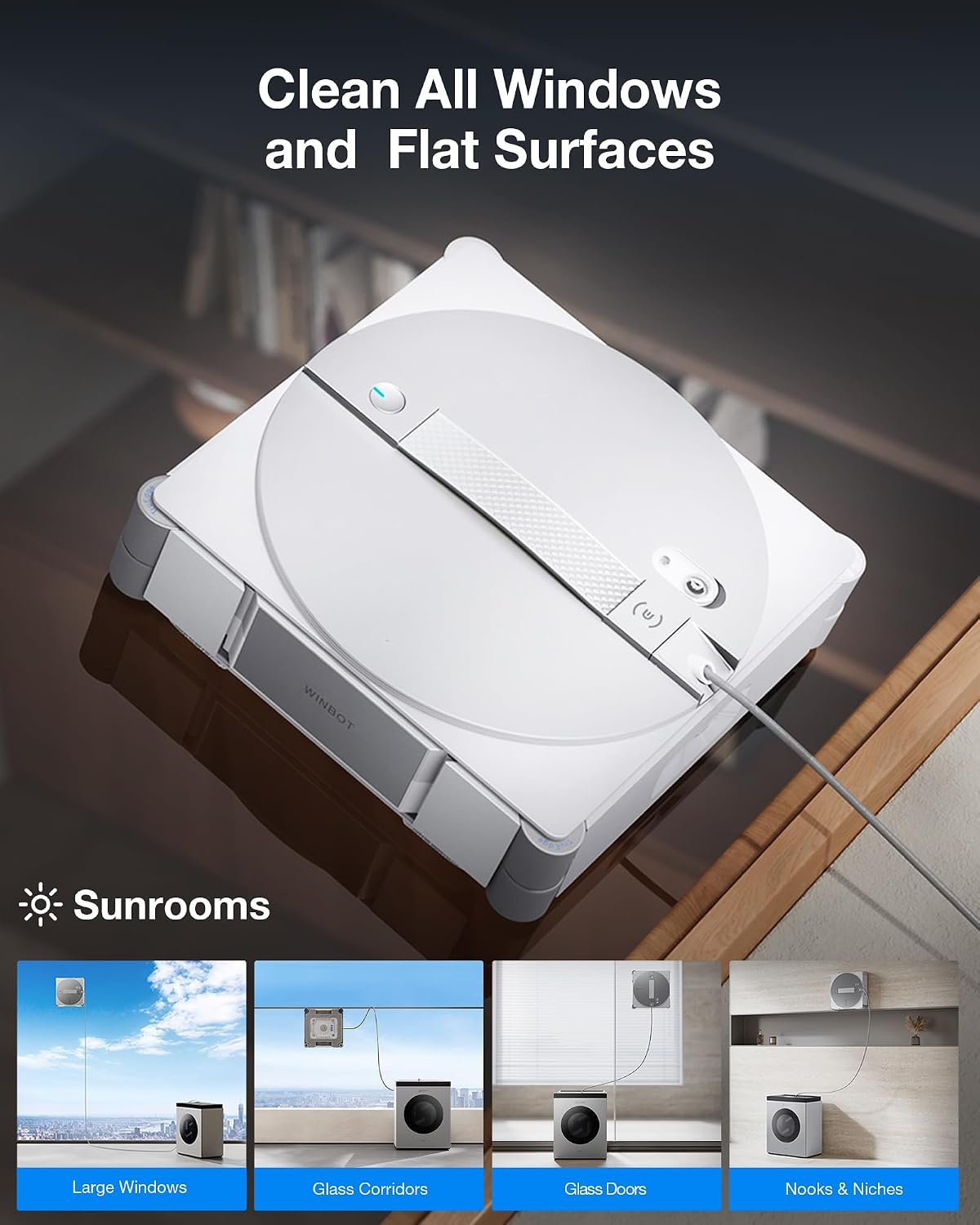 Omni Robot Window Cleaner with Auto-Clean