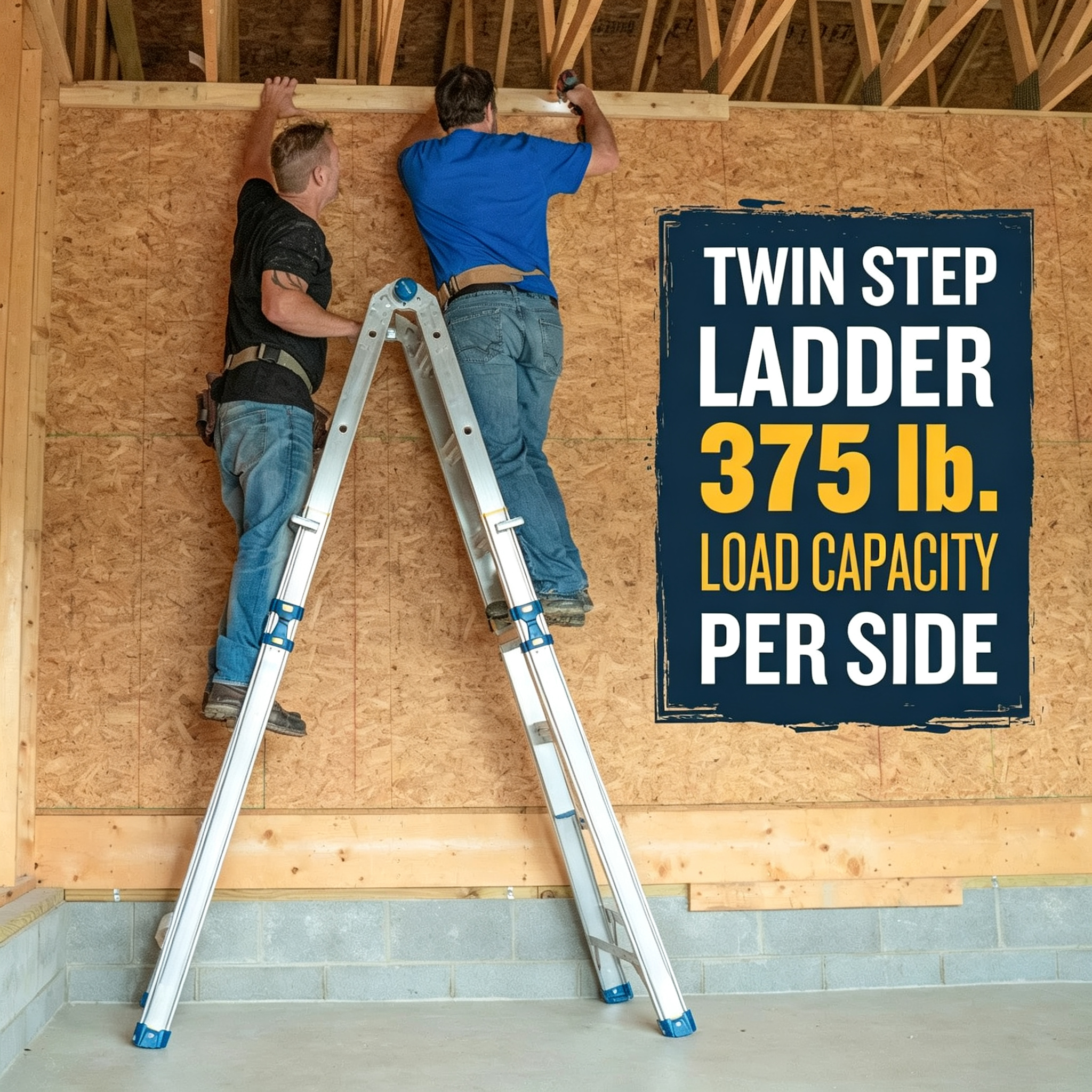 Gorilla Multi-Position Pro Ladder, 375 lb. Type IAA Duty Rating with Built-In Hands-Free Leveling