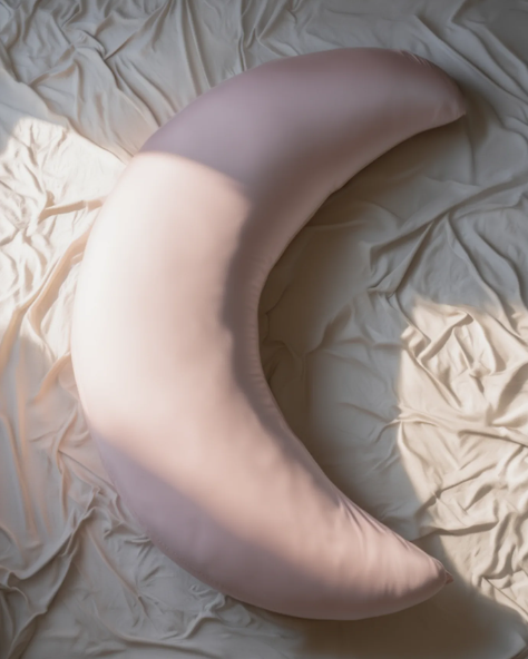Cooling Moon Body Pillow Oversized Supportive for Side Sleepers Bed | Oversized Crescent Shape, Ultra Soft Supportive, For Bed Reading Lounging, Washable Cool-Touch Cover