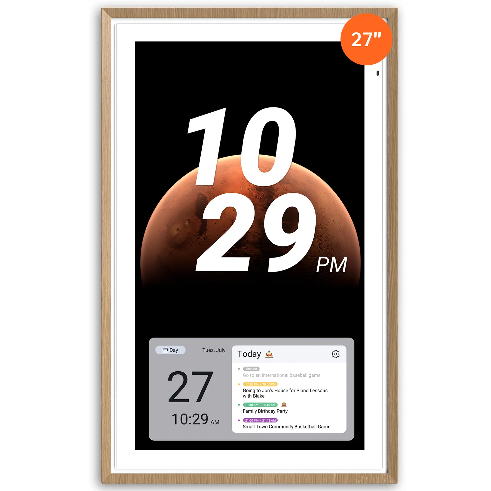 Sign Dual-Mode Digital Family Wall Calendar - 15.6"