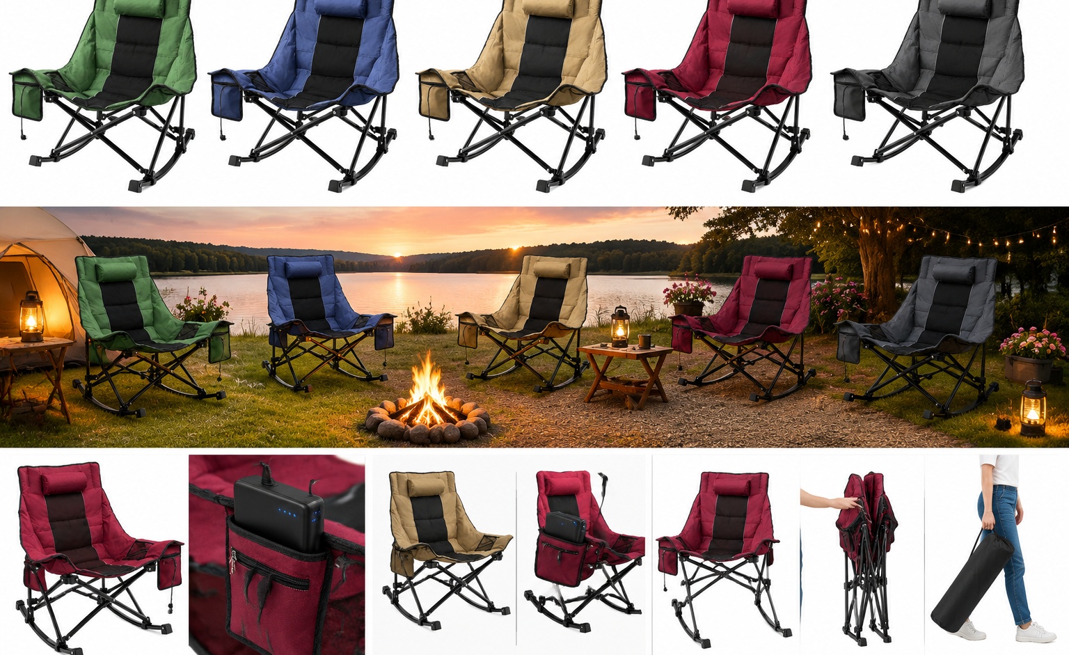 Portable Heated Rocking Chair