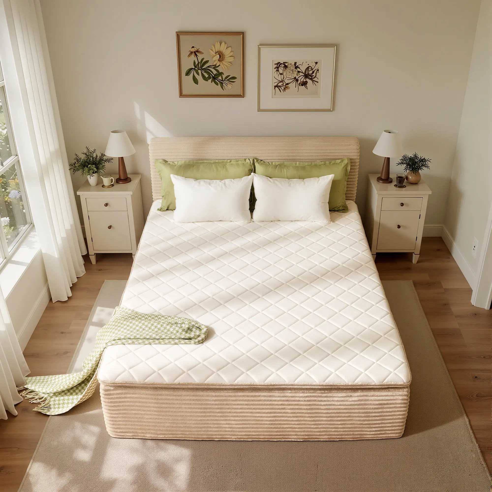 Queen Size Memory Foam Mattress with Removable Headboard, 17" Sofa Bed Full Mattress, Individually Pocketed Springs, Pressure Relief, Motion Isolation, Provides Support, CertiPUR-US Certified - No Assembly Required