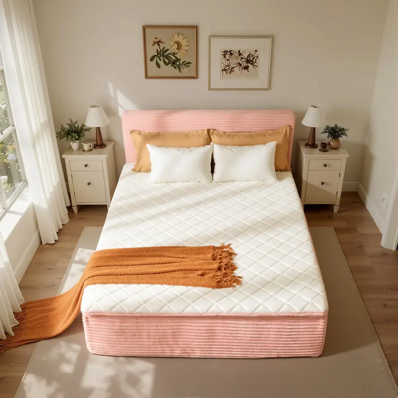 Queen Size Memory Foam Mattress with Removable Headboard, 17" Sofa Bed Full Mattress, Individually Pocketed Springs, Pressure Relief, Motion Isolation, Provides Support, CertiPUR-US Certified - No Assembly Required