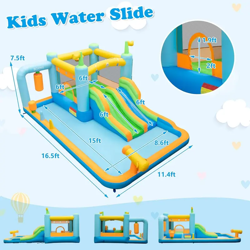 Costzon Inflatable Mighty Bounce House with Air Blower