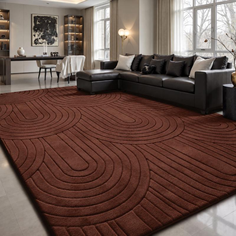 Area Rug Soft Geometric Tree Ring