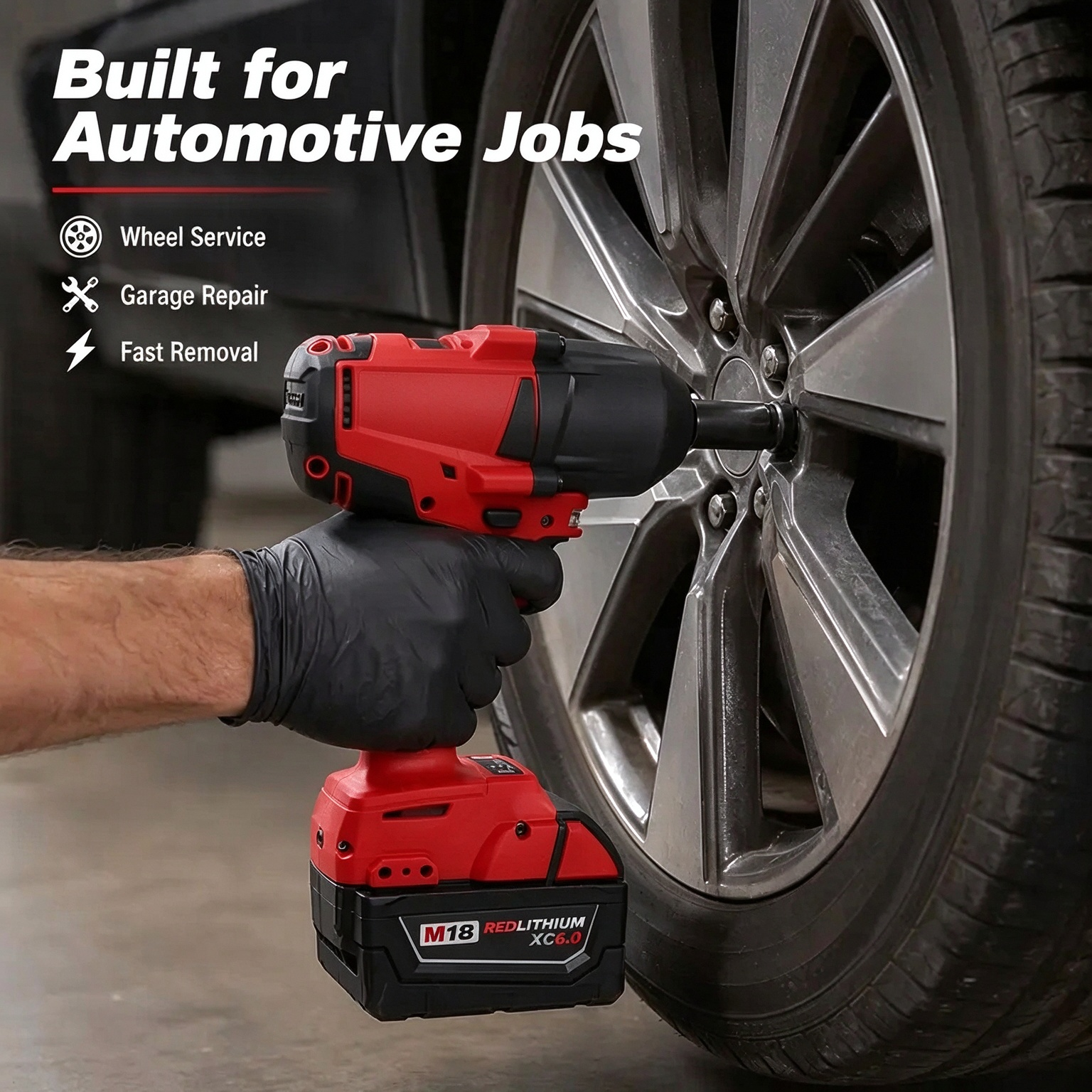 M18 Series Brushless Impact Wrench - 1/2 in Square Drive, Max 900Nm