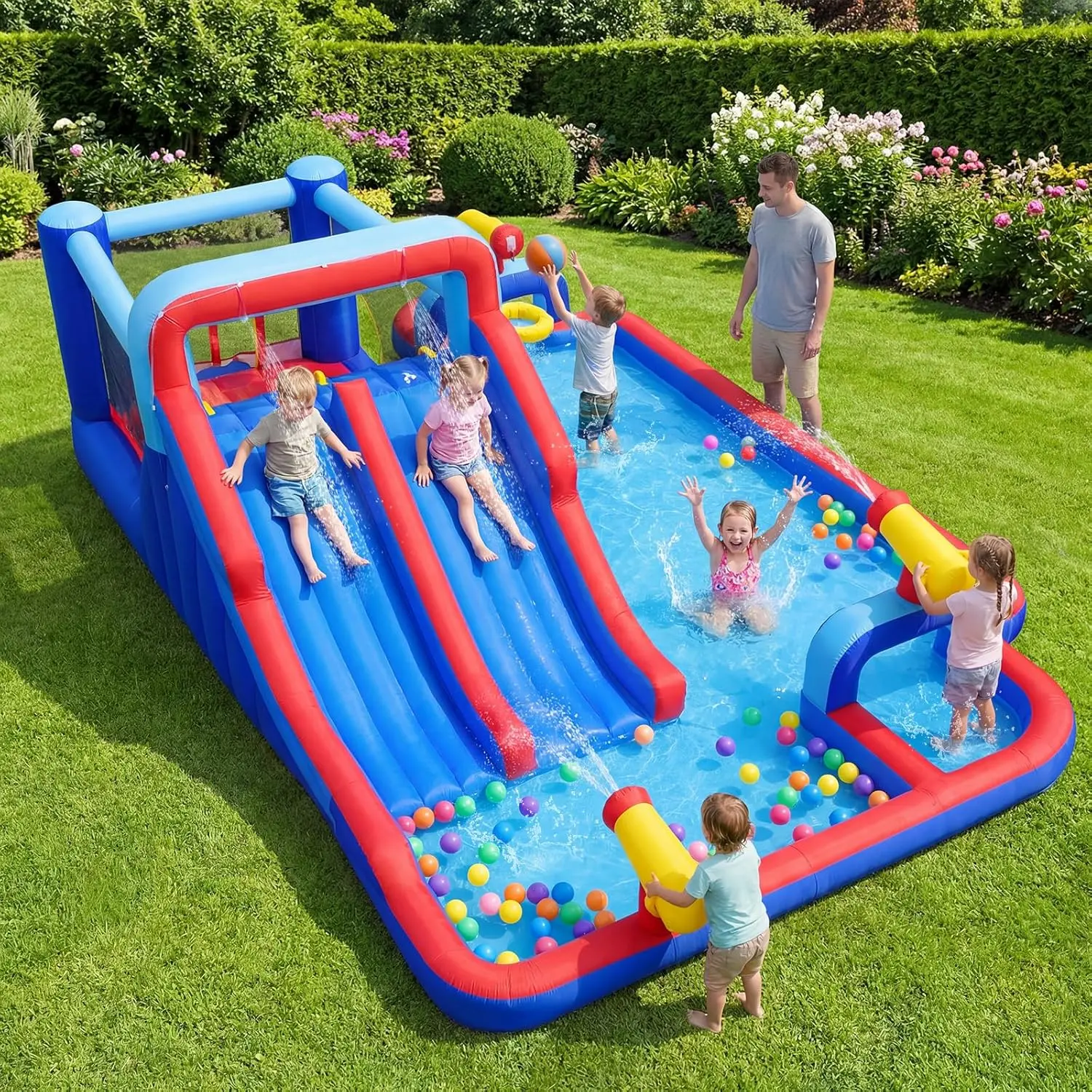 Costzon Inflatable Mighty Bounce House with Air Blower