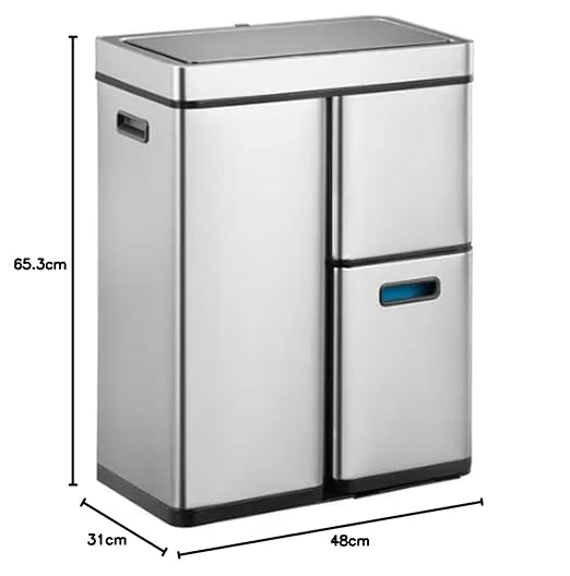 60L Automatic Sensor Trash Can &mdash; Silver stainless steel