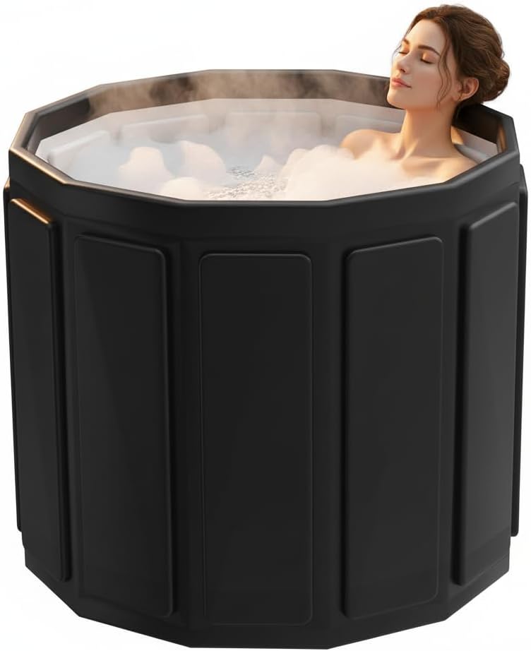 Portable Bathtub for Adult, Foldable Soaking Bathtub for Hot SPA&Ice Bath, Foldable Small Bathtub collapsible bathtub for Bathing, 6-layer Insulated portable tub,Space-Saving