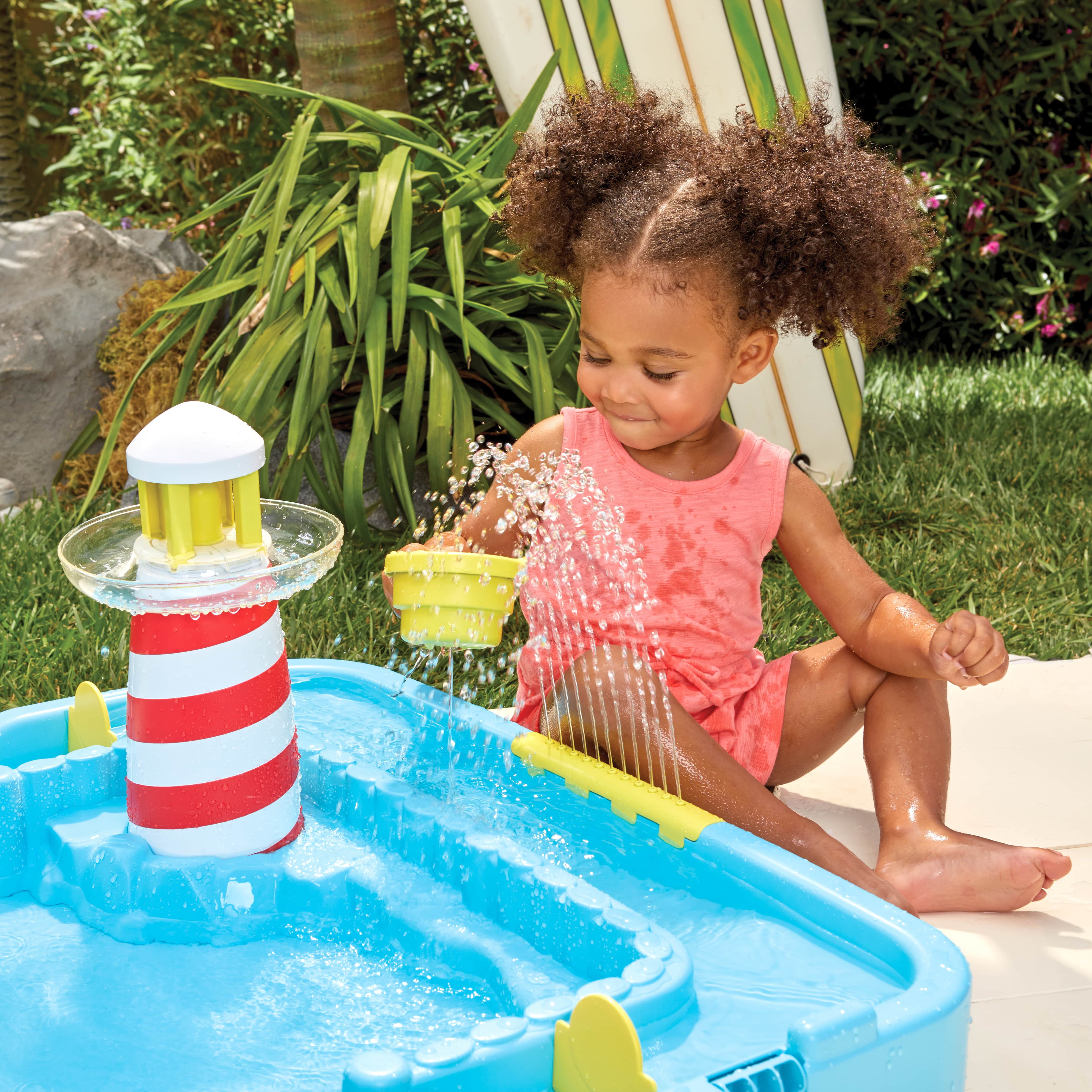  Tikes Splash Beach Water Table and Splash Pad, for Ages 2+ Years, Blue