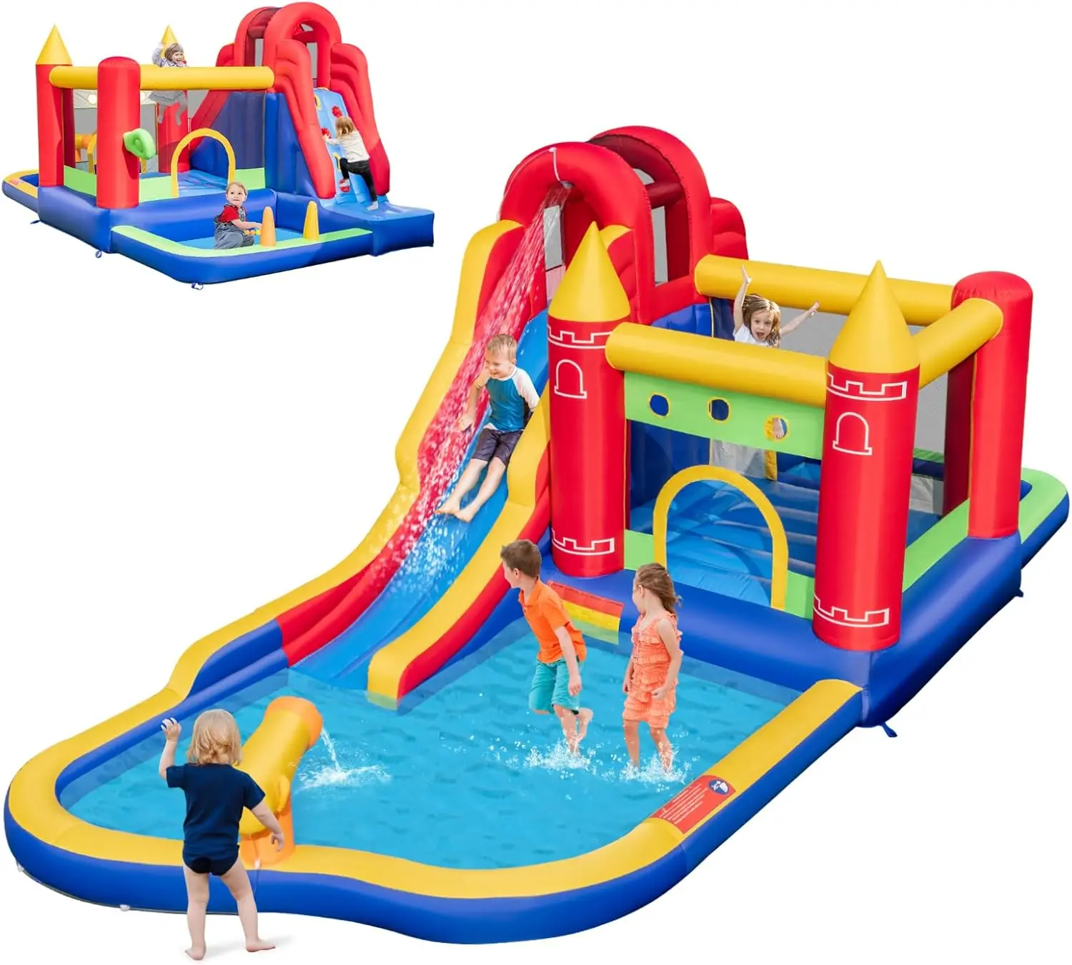 Costzon Inflatable Mighty Bounce House with Air Blower