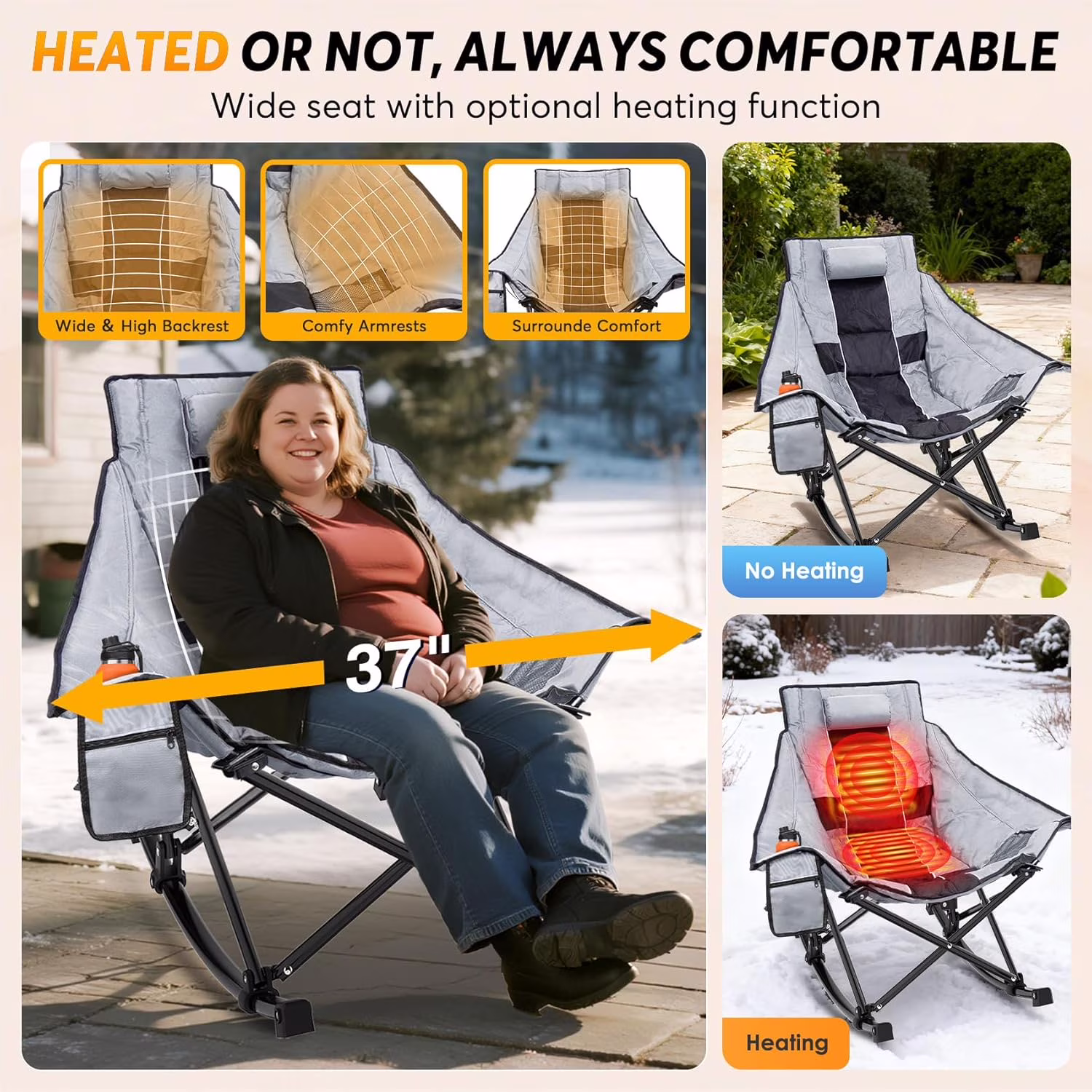 Portable Heated Rocking Chair