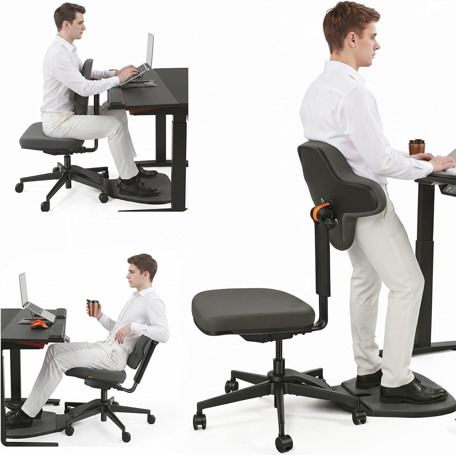 Standing Desk Chair, Standing Mate Chair for Sit-Stand，Multifunctional Sit-Stand Ergonomic Chair