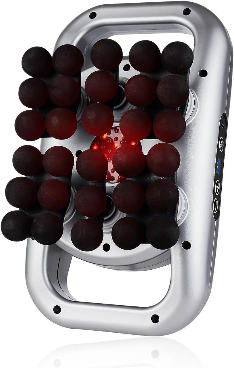 30-Head Deep Tissue Percussion Fascia Massager With Red Light Therapy