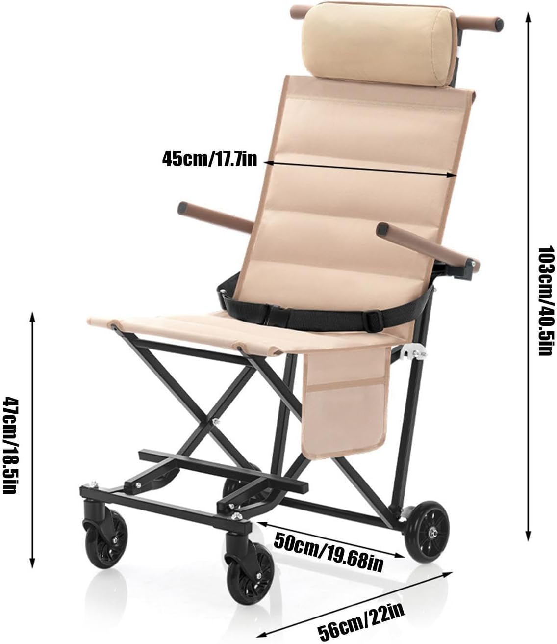 Lightweight Foldable Transport Recline Wheelchair