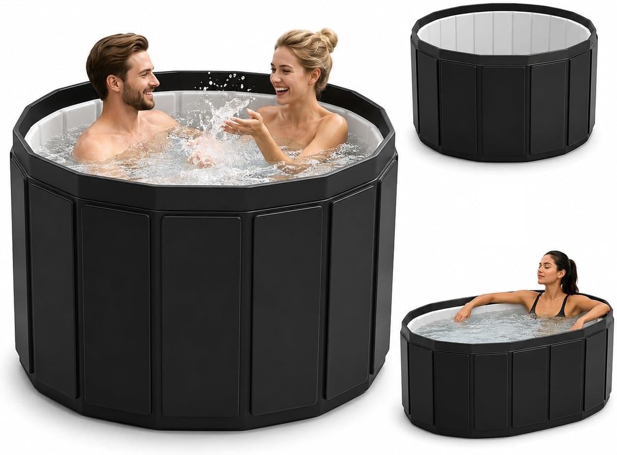Portable Bathtub for Adult, Foldable Soaking Bathtub for Hot SPA&Ice Bath, Foldable Small Bathtub collapsible bathtub for Bathing, 6-layer Insulated portable tub,Space-Saving