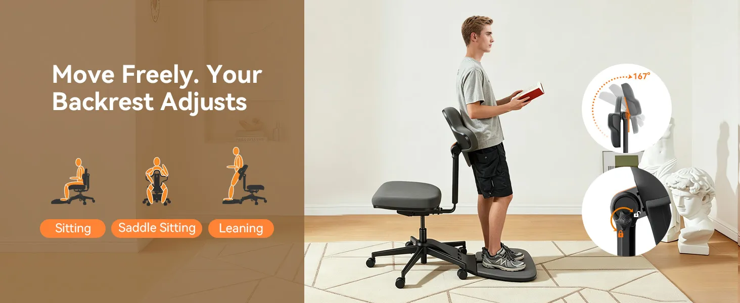 Standing Desk Chair, Standing Mate Chair for Sit-Stand，Multifunctional Sit-Stand Ergonomic Chair
