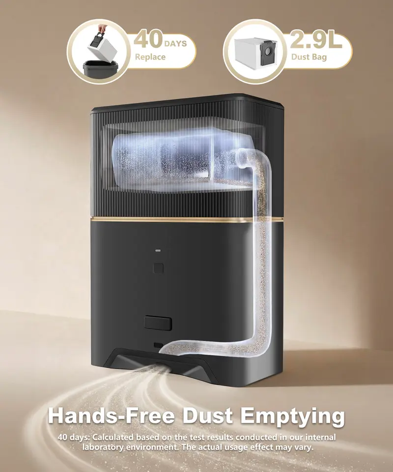  Touchless Automatic Dustpan Vacuum Floor Cleaner Machine, Bagged Design with Replaceable 3-Month Dust Bags, 26000Pa Suction, 1-Touch Auto-Manual Modes, 110V Plug Home Tool for Pet Hair, Kitchen,back to school,back to school haul