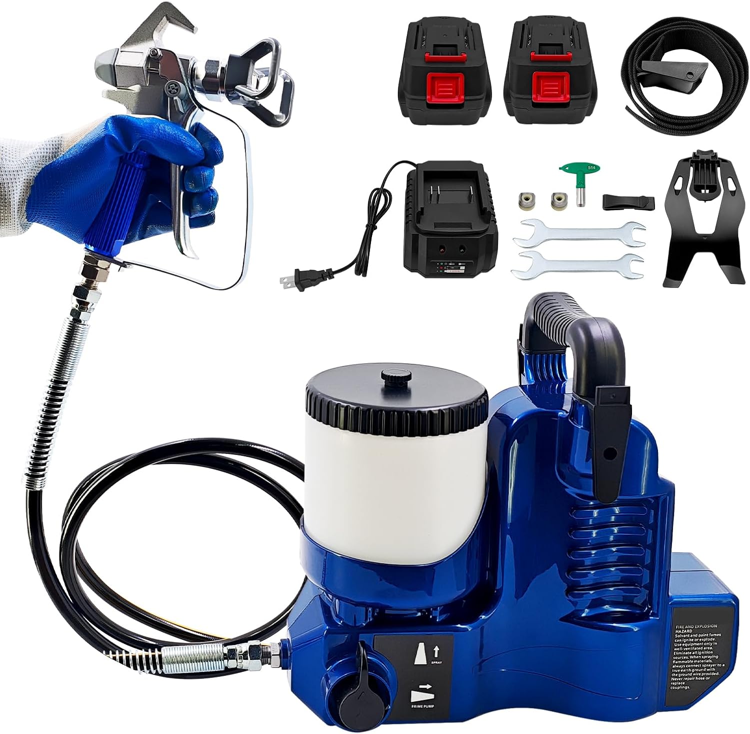 Portable Cordless Paint Spraying Gun Compatible with Makita 18V Battery – 70" Adjustable Hose, 360° Full Coverage & High Reach, Fast Shot Spraying for DIY & Professional Painting