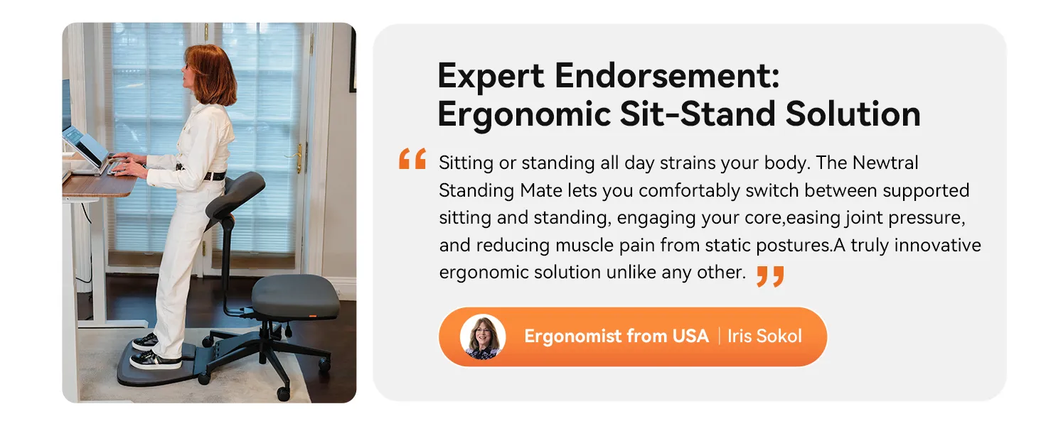 Standing Desk Chair, Standing Mate Chair for Sit-Stand，Multifunctional Sit-Stand Ergonomic Chair