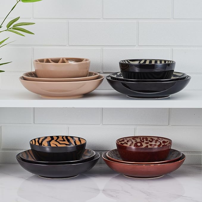  12-Piece Stoneware Dinnerware Set, Service for 4