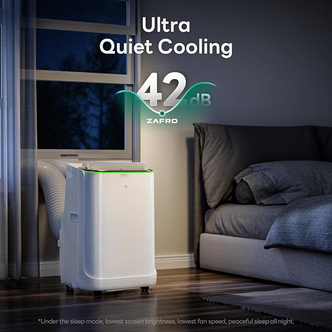Smart Inverter Portable Air Conditioners, 14000 BTU (10000 BTU SACC) Dual Hose Portable AC Unit with Energy Saving/Ultra Quiet(42dB 2026)/Drainage-free Cool/APP/Remote for Multi-Scenario Use