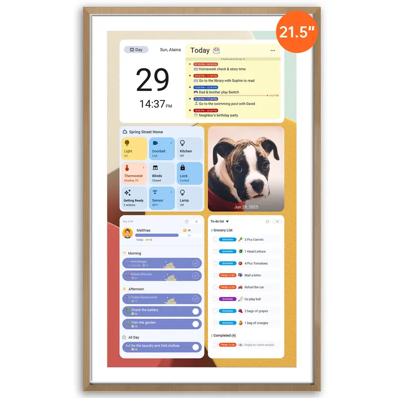 Sign Dual-Mode Digital Family Wall Calendar - 15.6"